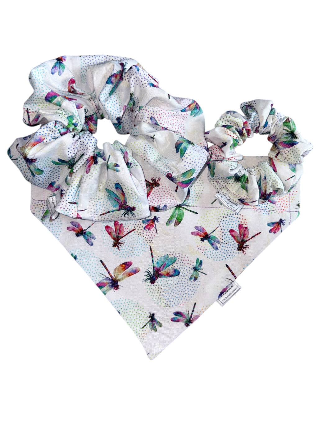 Garden Whimsy Collection - Dragonfly Bandana and Hair Scrunchie