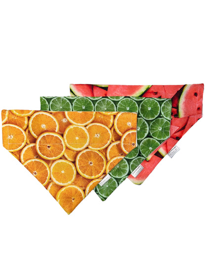 Summer Spritzer Collection - Citrus Lime Pet Bandanas and Hair Scrunchies