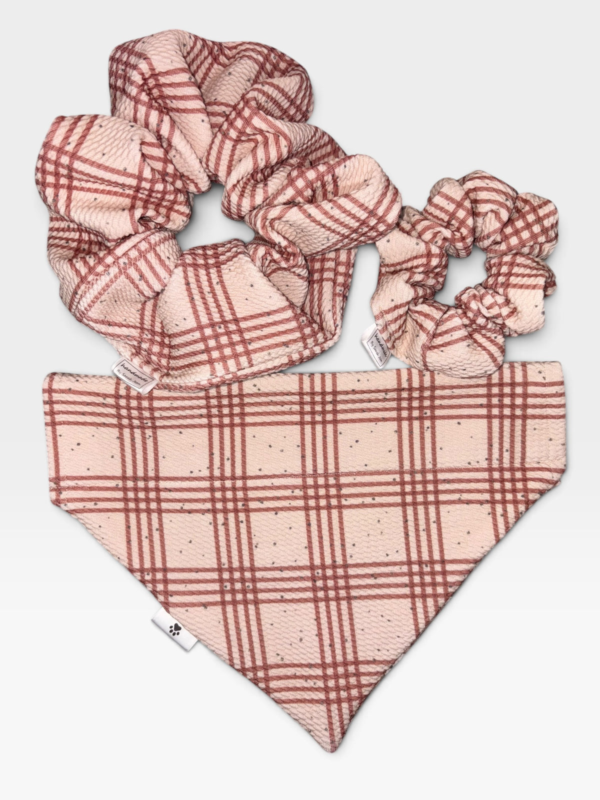 Autumn Countryside Collection - Apple Orchard + Rustic Plaid Reversible Bandana