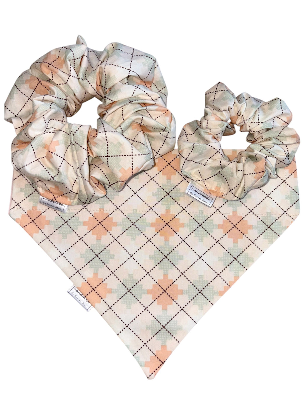 Book Lovers Collection - Argyle Bandana and Hair Scrunchie