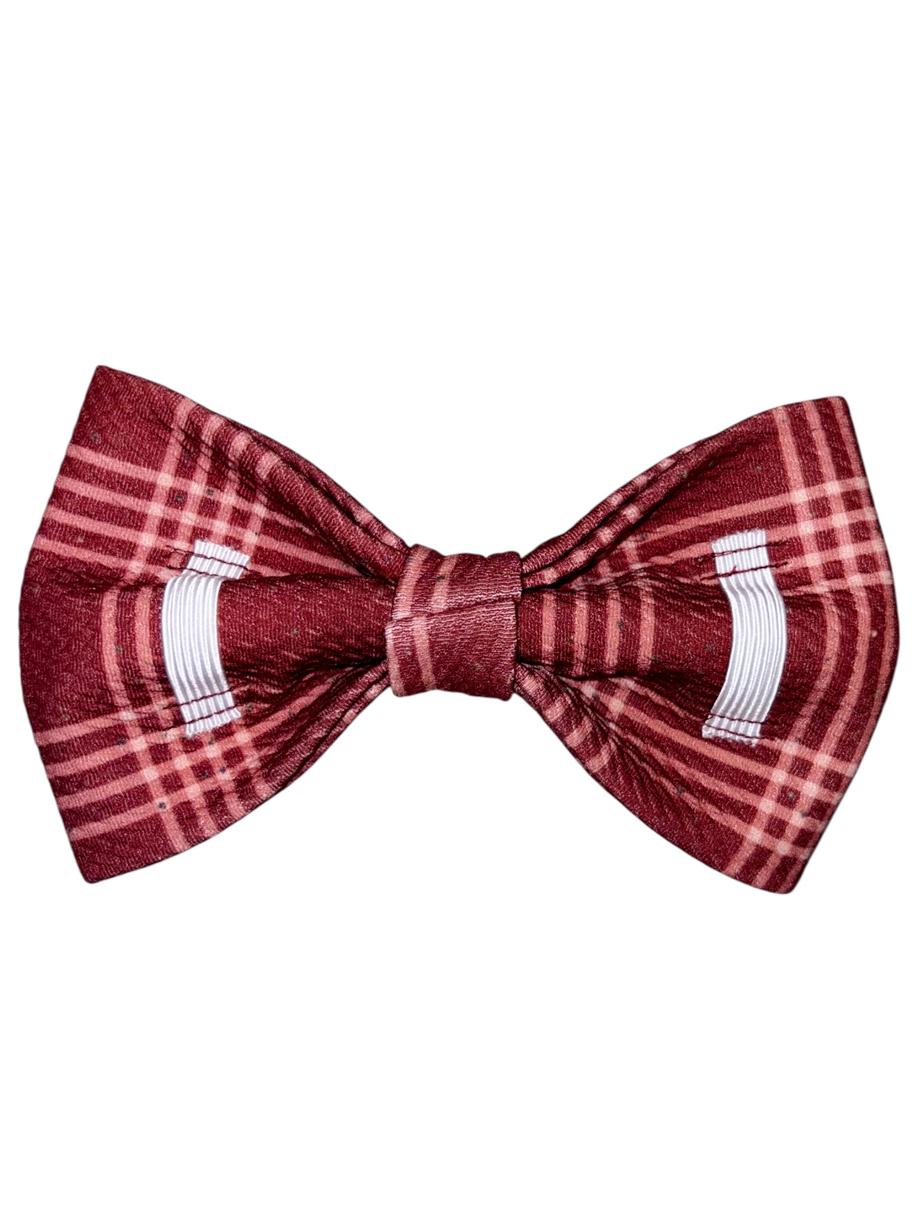 Harvest Hues Collection - Cranberry Plaid Bow Tie