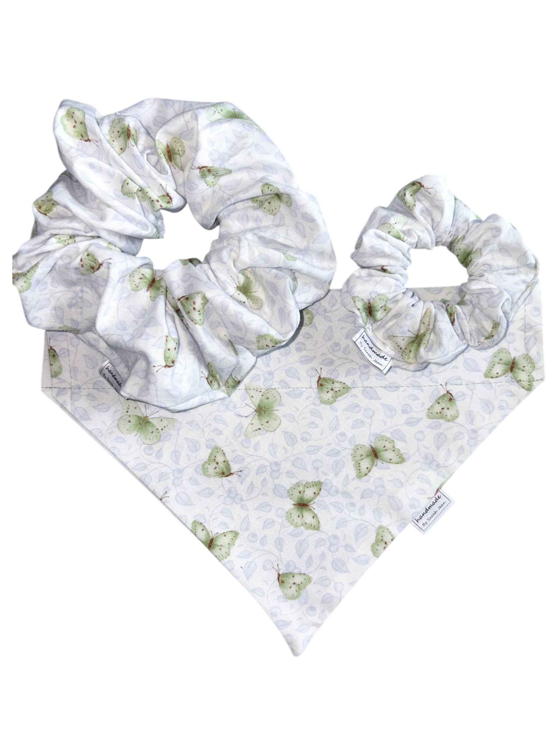 Garden Whimsy Collection - Butterflies Bandana and Hair Scrunchie