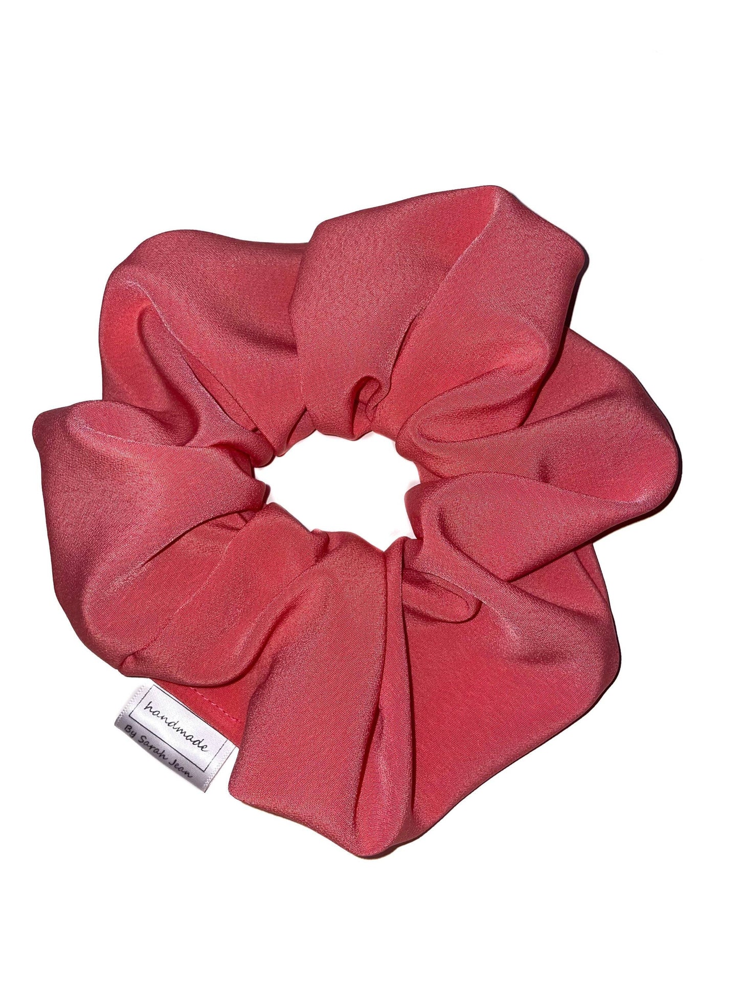 Salmon Pink Silky Hair Scrunchies