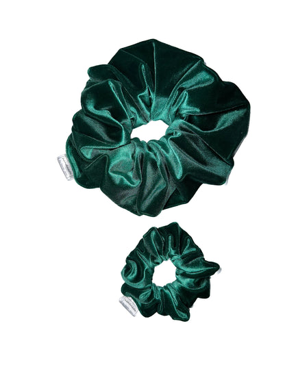 Velvet Vibes Collection - Forest Green Hair Scrunchies