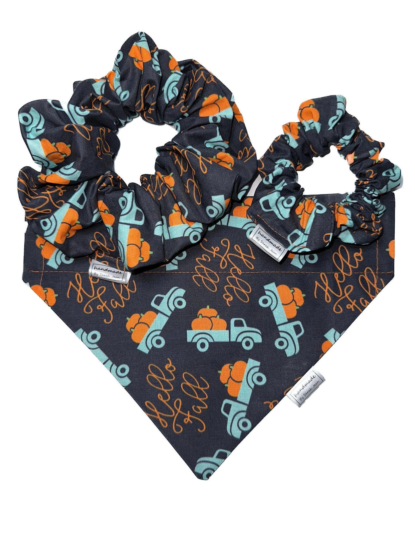 Fall Adventure Collection - Hello Fall Pet Bandanas and Hair Scrunchies