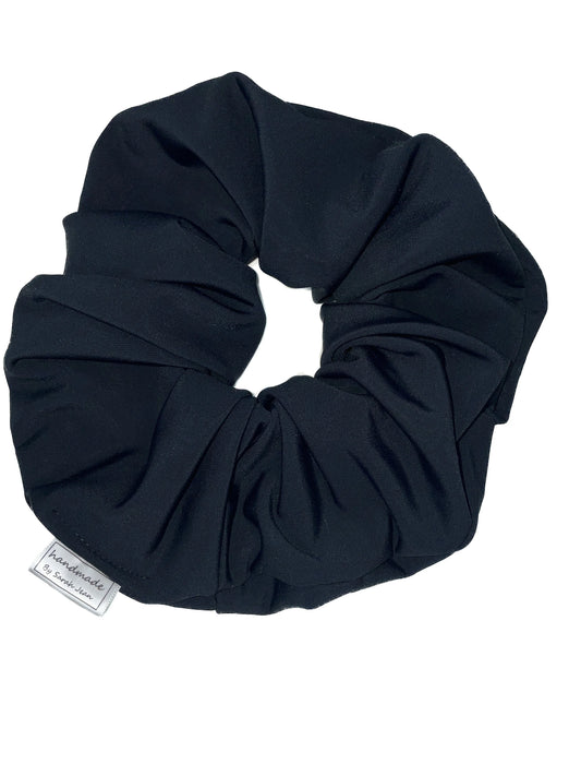 Sweat and Swim Collection - Black Lycra Hair Scrunchies