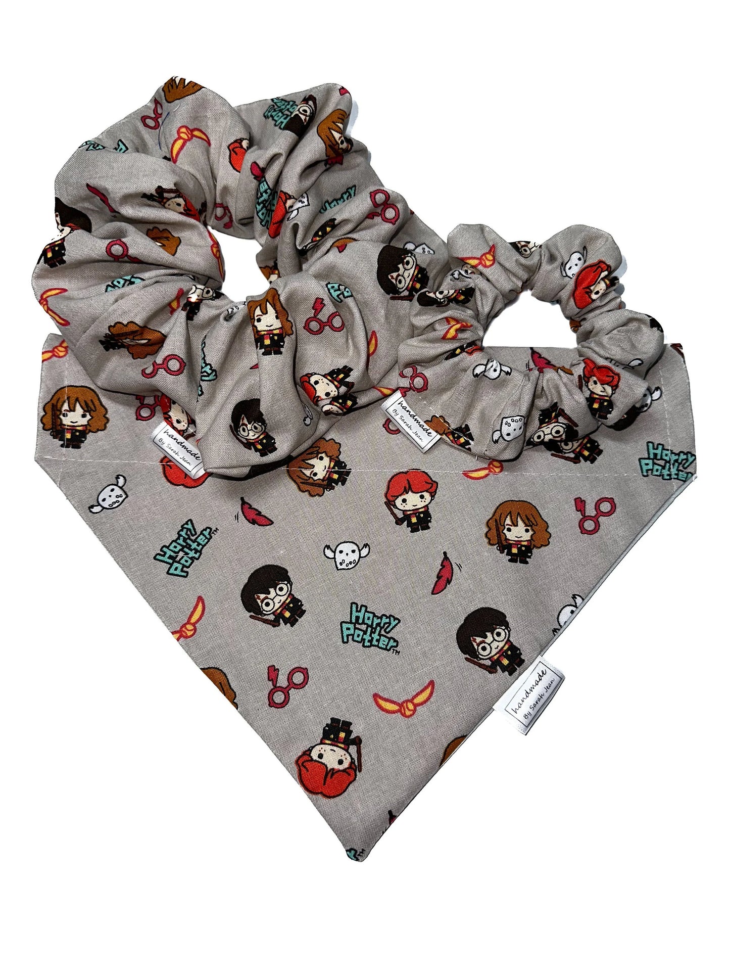 Harry Potter Collection - Grey Mini Character Pet Bandanas and Hair Scrunchies