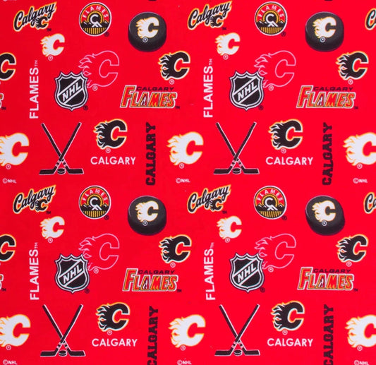 Hockey Collection - Calgary Flames Pet Bandanas and Hair Scrunchies