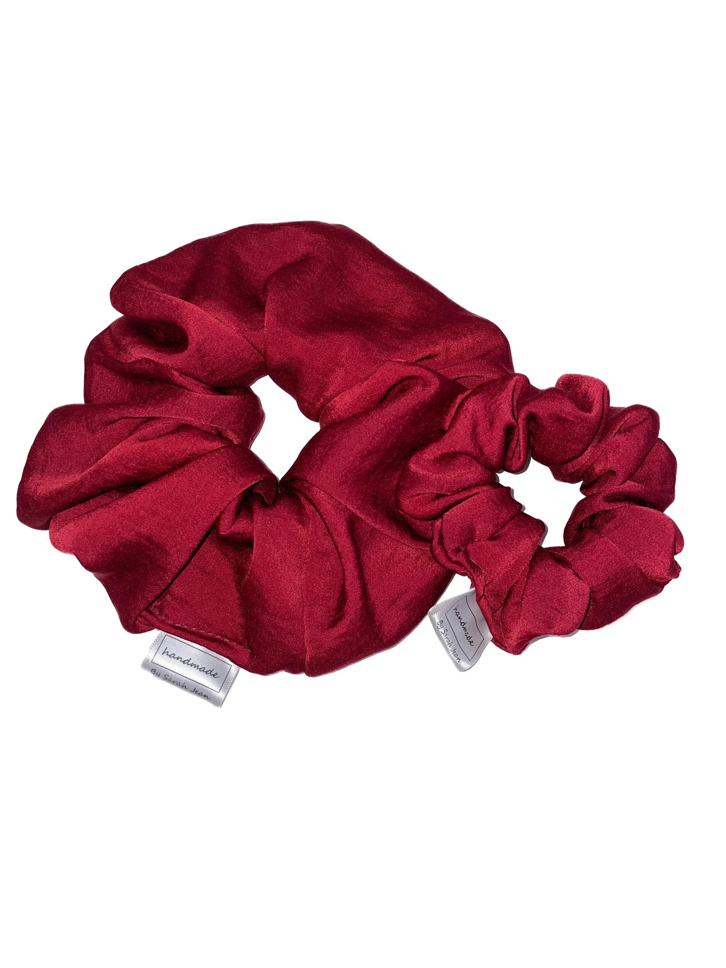 Merlot Red Silky Hair Scrunchies