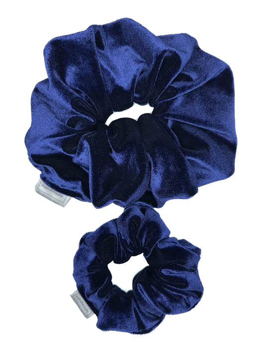 Velvet Vibes Collection - Midnight Blue Hair Scrunchies