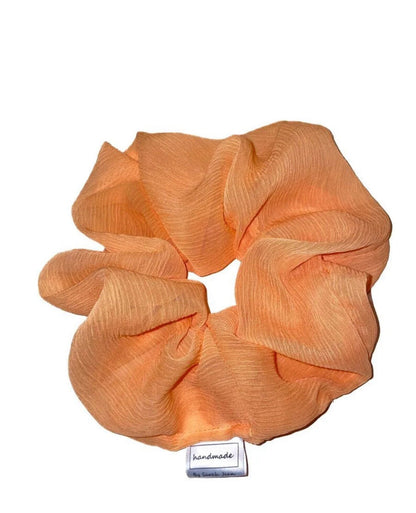 Creamsicle Collection - Pastel Orange Gauze Hair Scrunchie