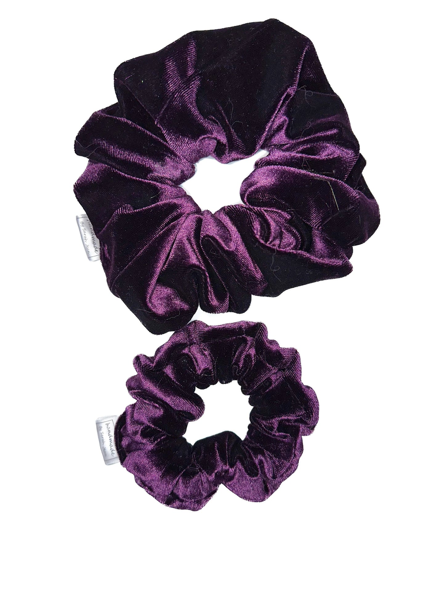 Velvet Vibes Collection - Deep Plum Hair Scrunchies