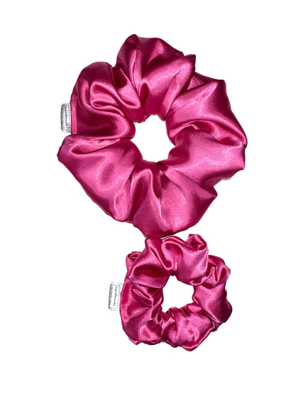 Barbie Collection - Bubblegum Pink Satin Hair Scrunchies