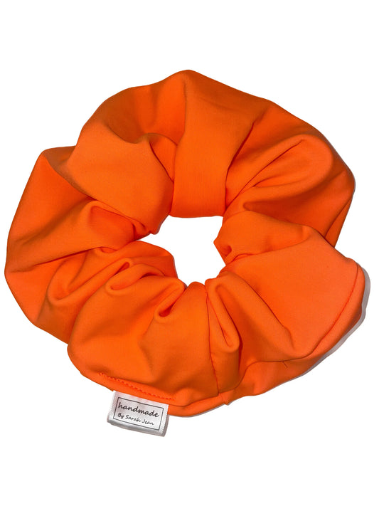 Sweat and Swim Collection - Bright Orange Lycra Hair Scrunchies