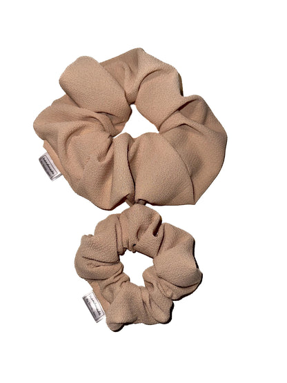 Beach Daze Collection - Soft Sand Tan Bubble Crepe Hair Scrunchies