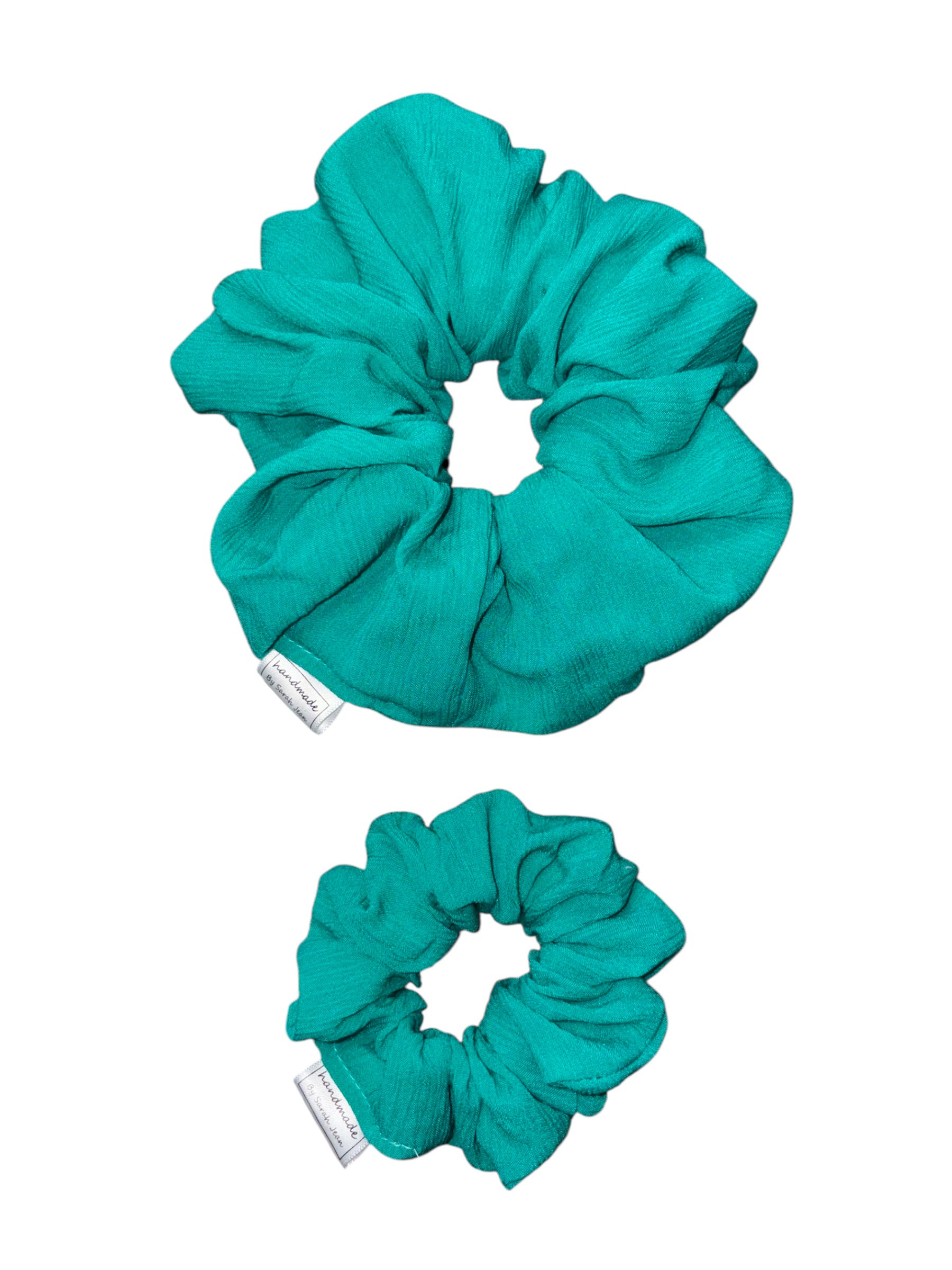 The Ferne Collection - Coastal Crush Teal Hair Scrunchies