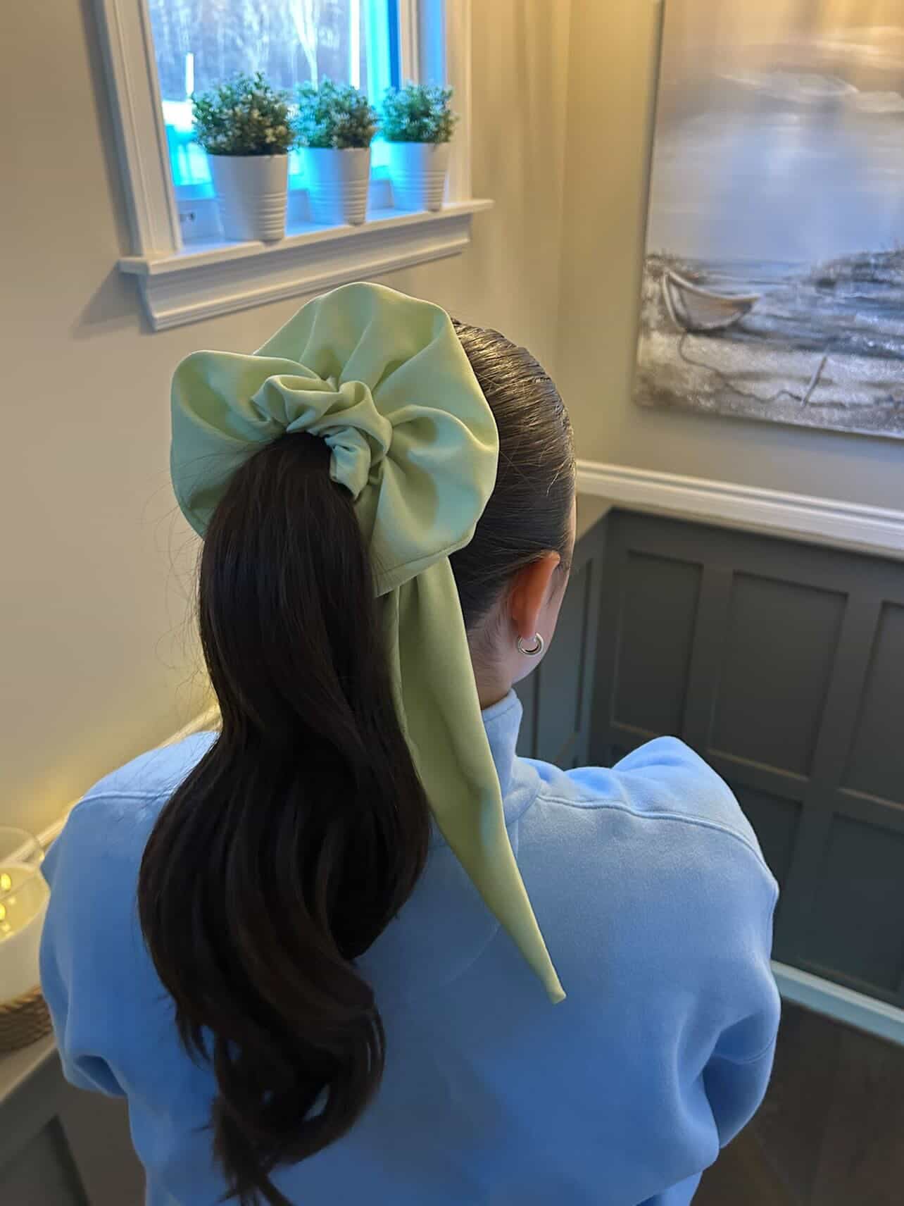 The Tiffany Collection – Sage Mist Scarf Scrunchie