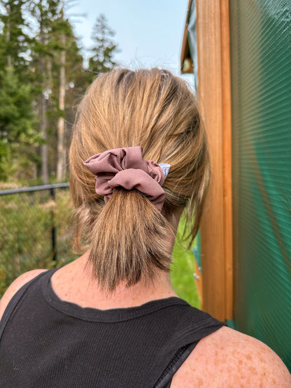 Grey Plum Hair Scrunchies