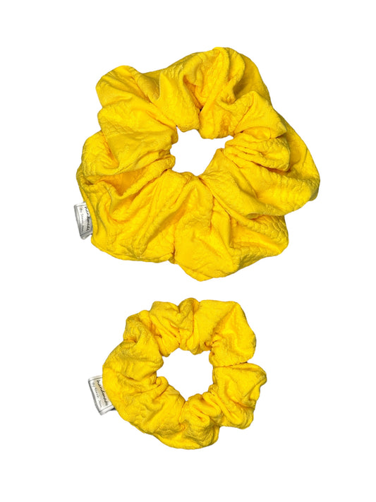 The Amy Collection - Yellow Pineapple Swim/Sweat Hair Scrunchies