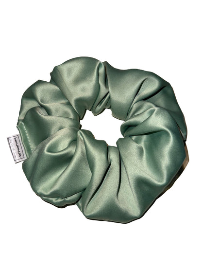 Beach Daze Collection - Sea Foam Green Stretch Satin Hair Scrunchies