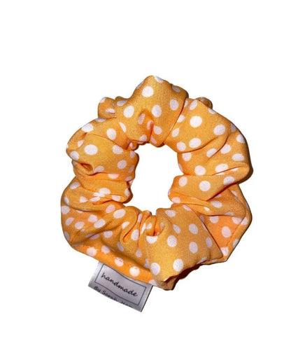 Creamsicle Collection - Orange Polkadot Silky Hair Scrunchies