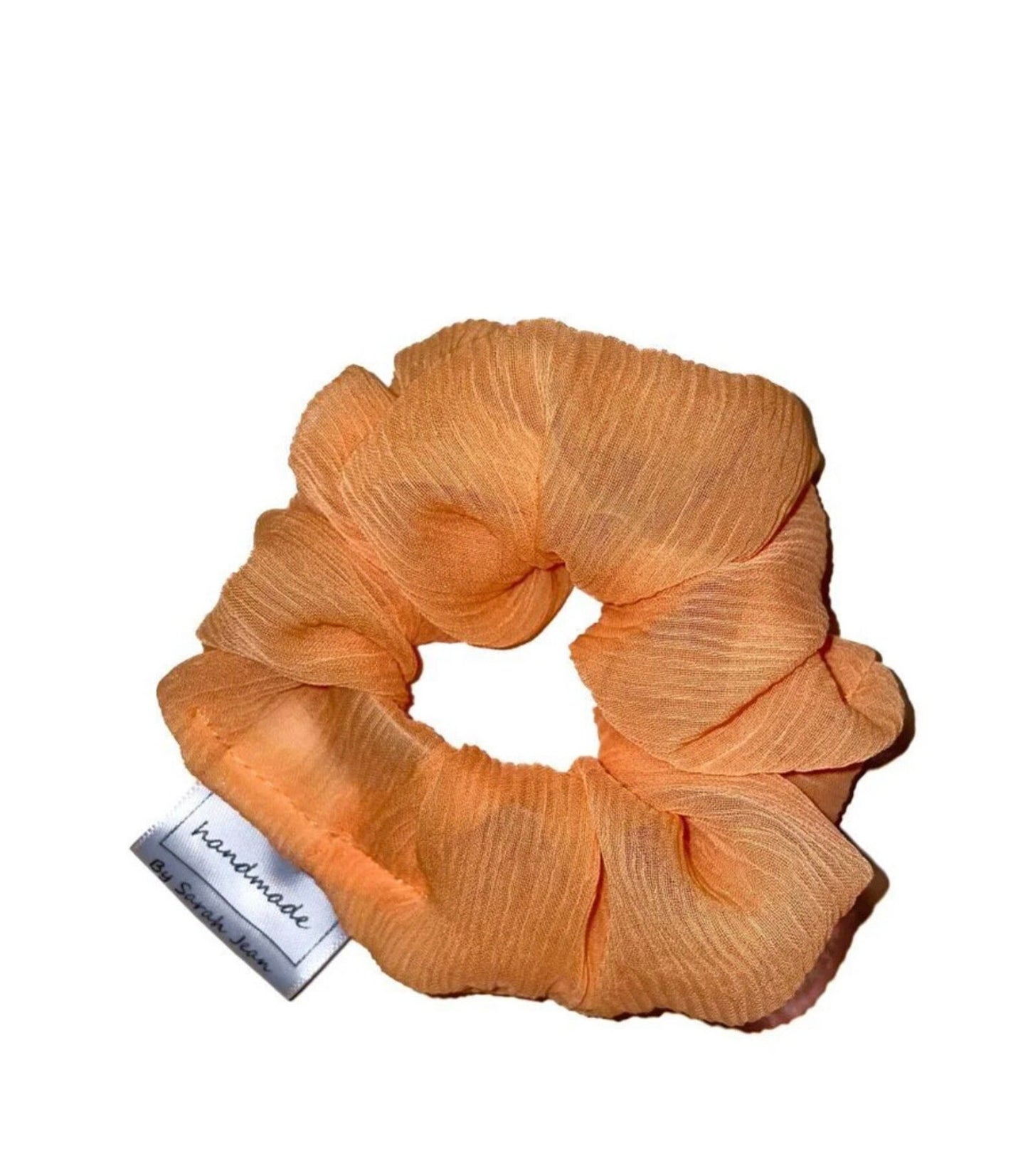 Creamsicle Collection - Pastel Orange Gauze Hair Scrunchie