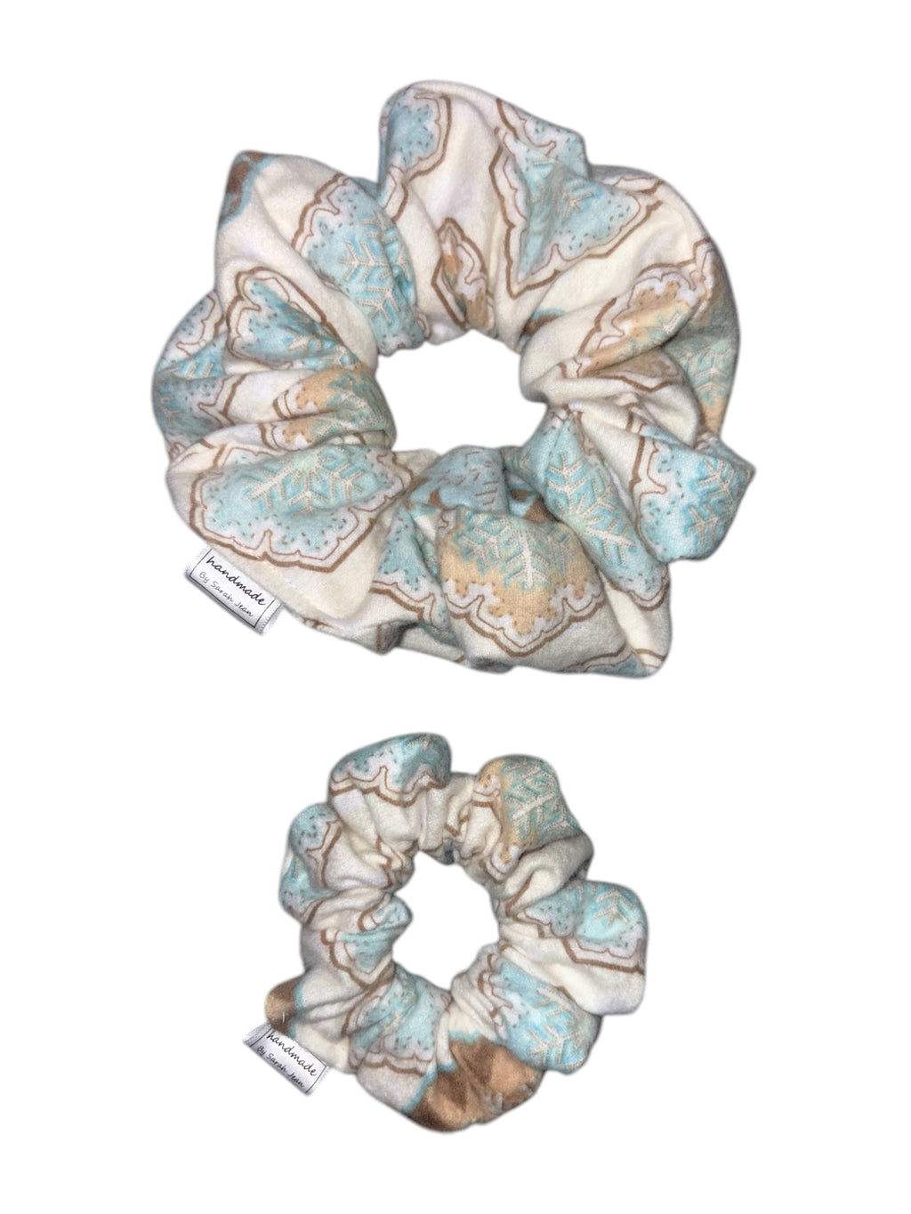 Cozy Winter Collection - Snowflake Elegance Bandana and Hair Scrunchie