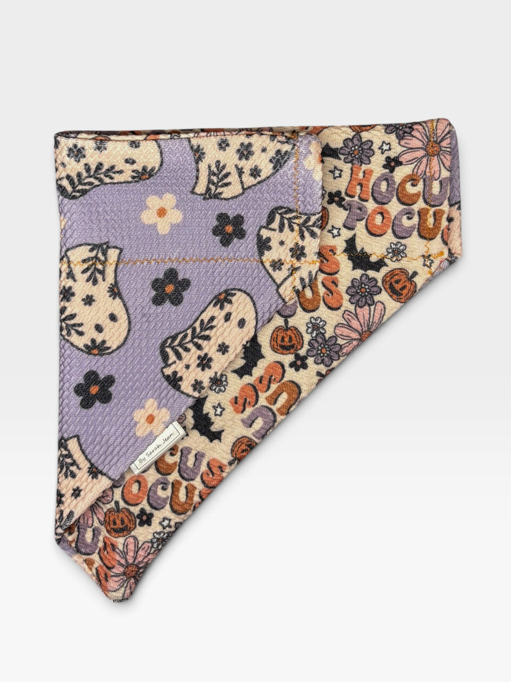 Spooky Season Collection - Hocus Pocus + Lavender Ghosts Reversible Bandana