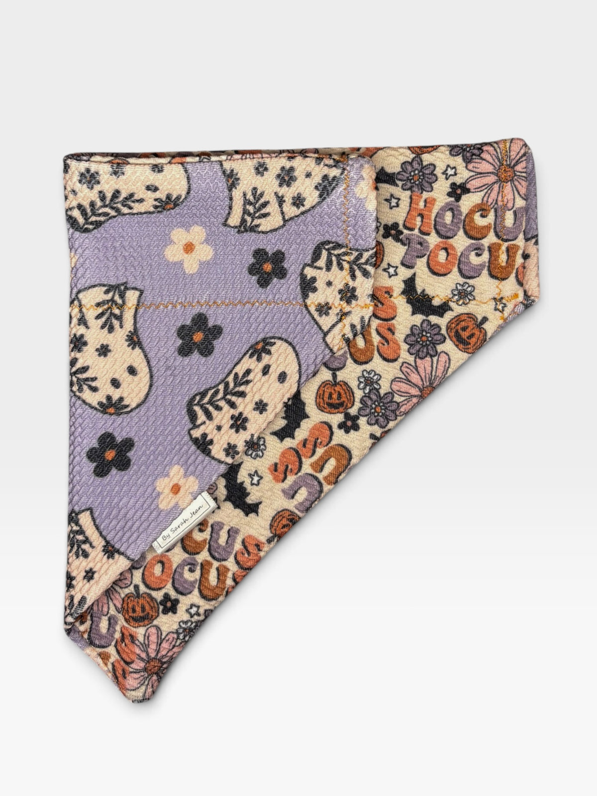 Spooky Season Collection - Hocus Pocus + Lavender Ghosts Reversible Bandana