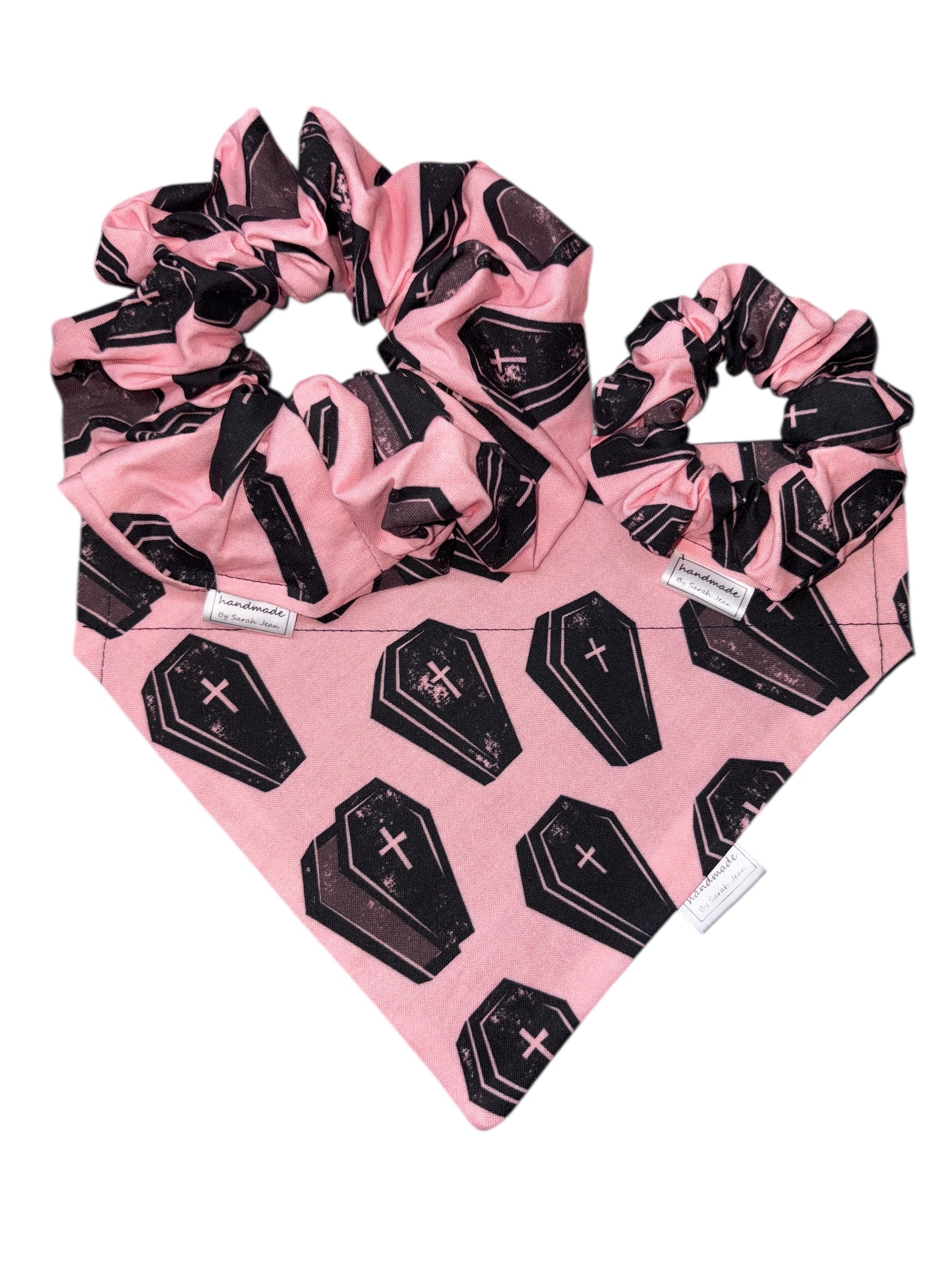 Halloween Collection - Pink Coffins Pet Bandana
