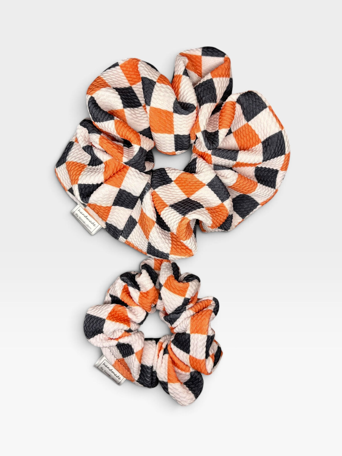 Spooky Season Collection - Halloween Checker Hair Scrunchie