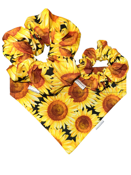 Fall Favorites Collection - Sunflowers Bandanas and Hair Scrunchies