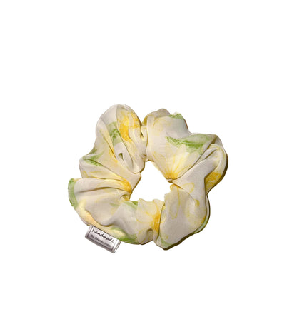 Beach Daze - Sunny Yellow Daisy Chiffon Hair Scrunchies