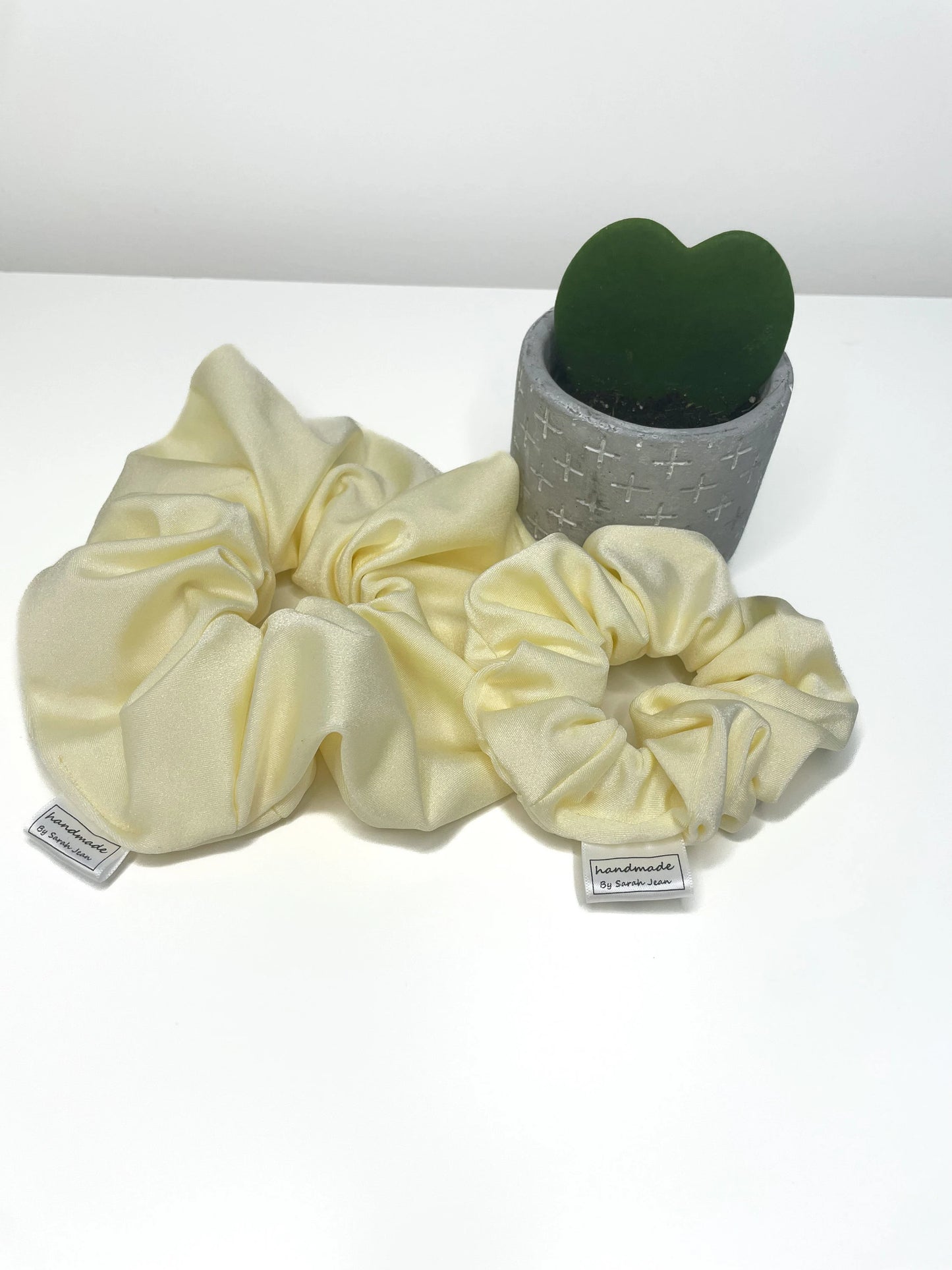 Sweat and Swim Collection - Pastel Yellow Lycra Hair Scrunchies