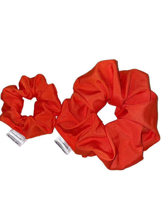 Silky Orange Hair Scrunchies