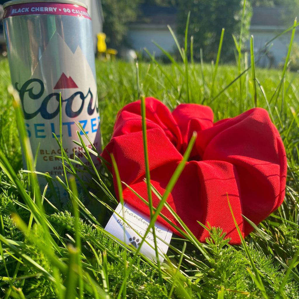 Whatever Floats Your Boat Collection - Red Silky Hair Scrunchie