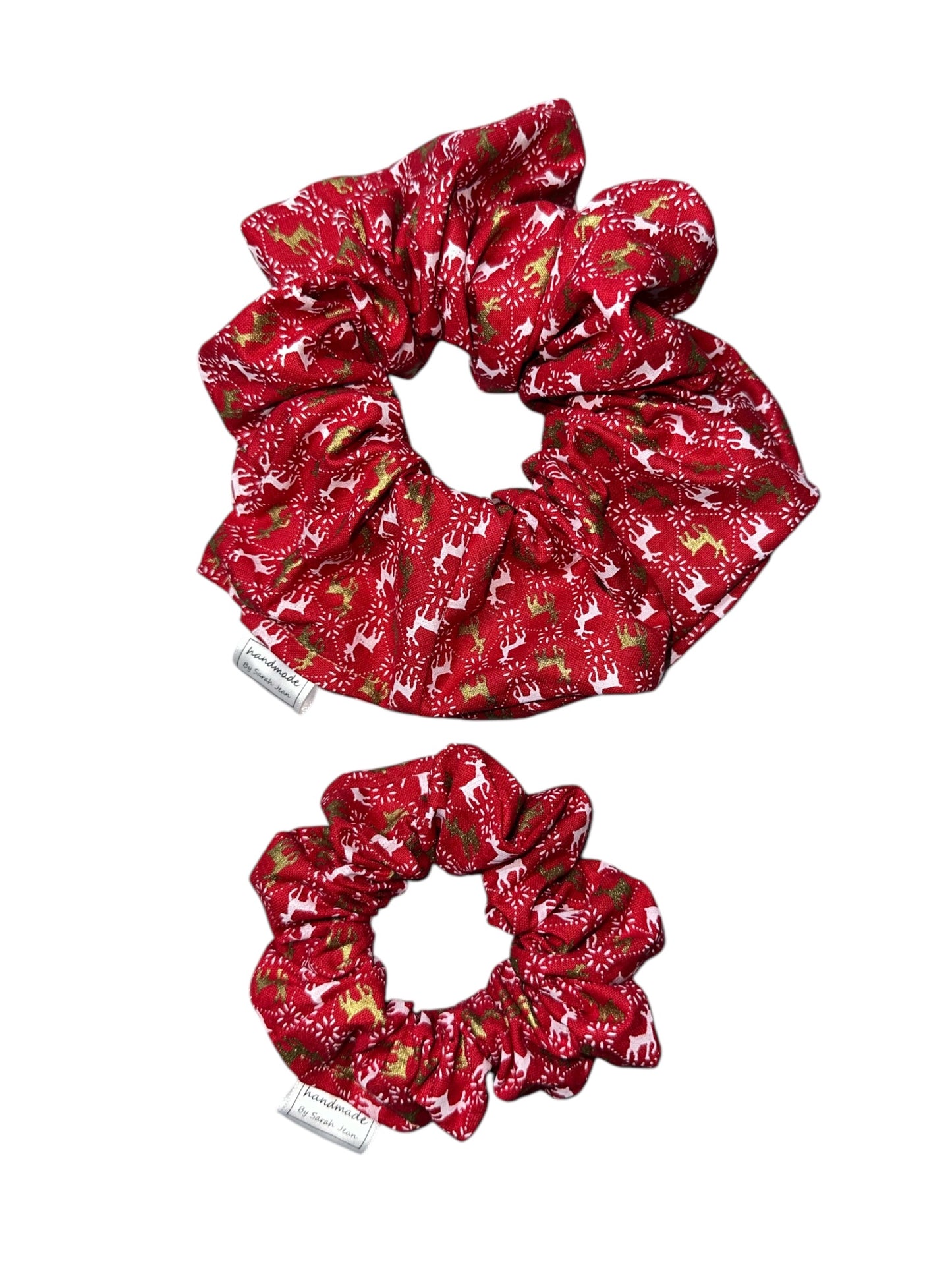 Holiday Cheer Collection - Golden Reindeer Bandanas and Hair Scrunchies