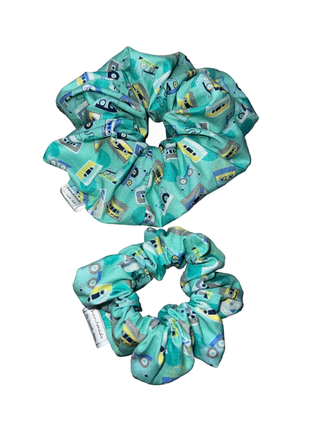 Block Party Collection - Cassette Tapes Pet Bandana and Hair Scrunchie