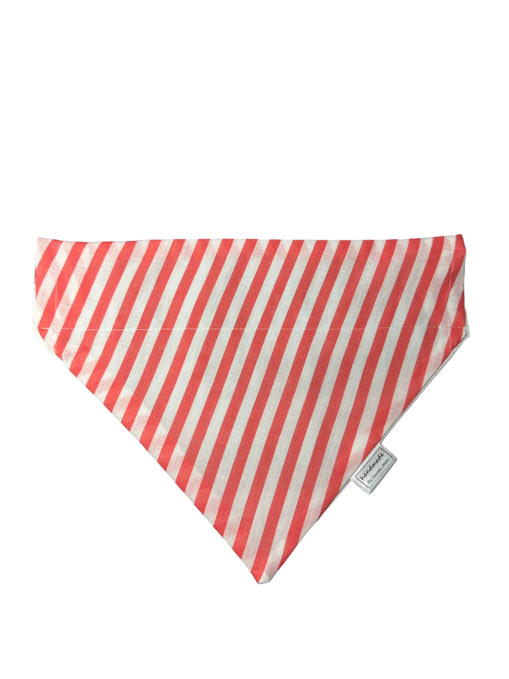 In Bloom Collection - Coral Striped Pet Bandana and Hair Scrunchie