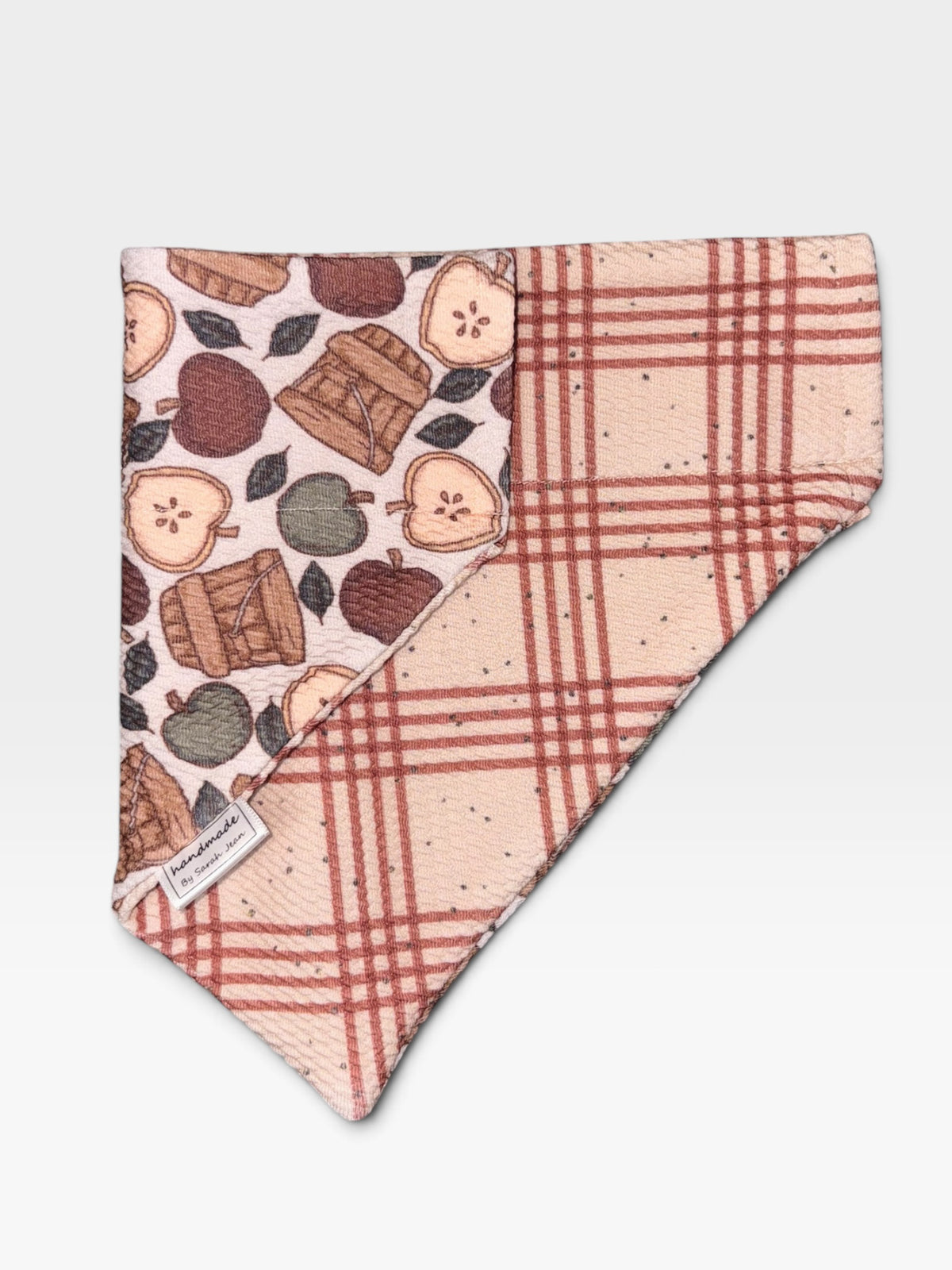 Autumn Countryside Collection - Apple Orchard + Rustic Plaid Reversible Bandana
