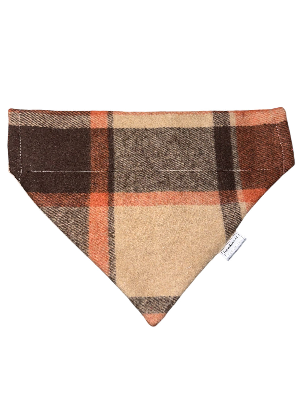 Lumberjack Plaid Collection - Orange/Beige/Brown Bandana and Hair Scrunchie