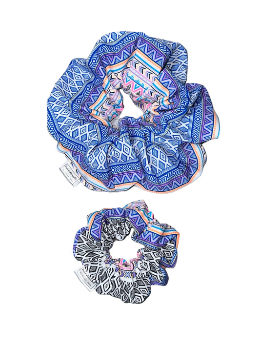 The Amy Collection - Gorgeous Geometrics Swim/Sweat Hair Scrunchies