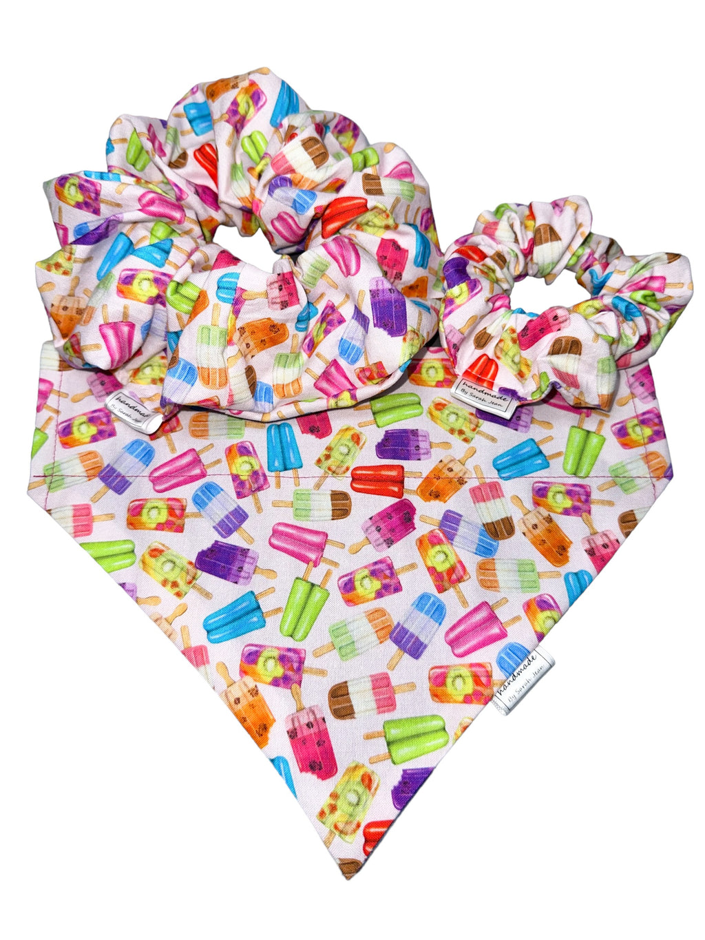 Block Party Collection - Popsicles Pet Bandana and Hair Scrunchie