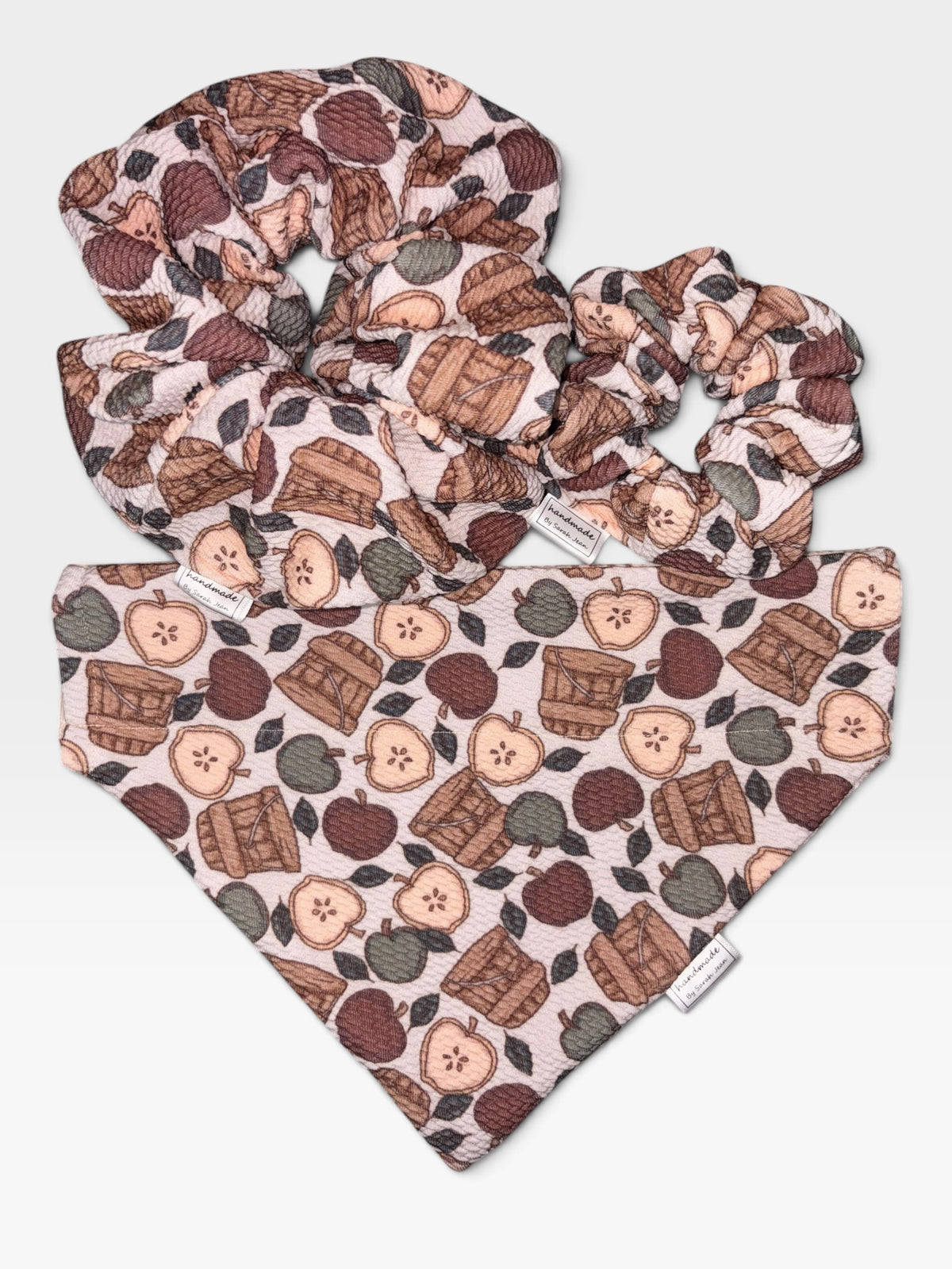 Autumn Countryside Collection - Apple Orchard + Rustic Plaid Reversible Bandana