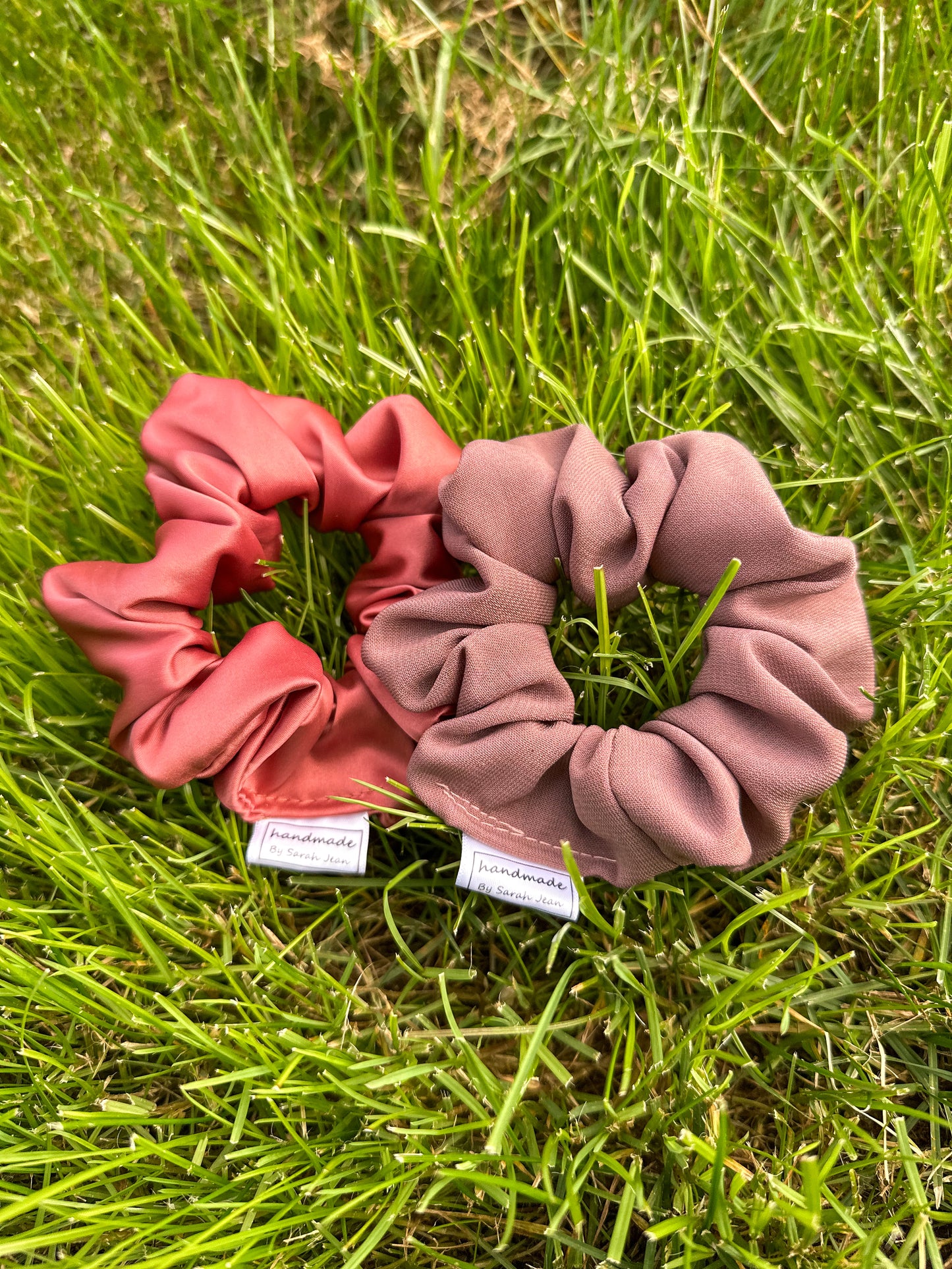 Grey Plum Hair Scrunchies