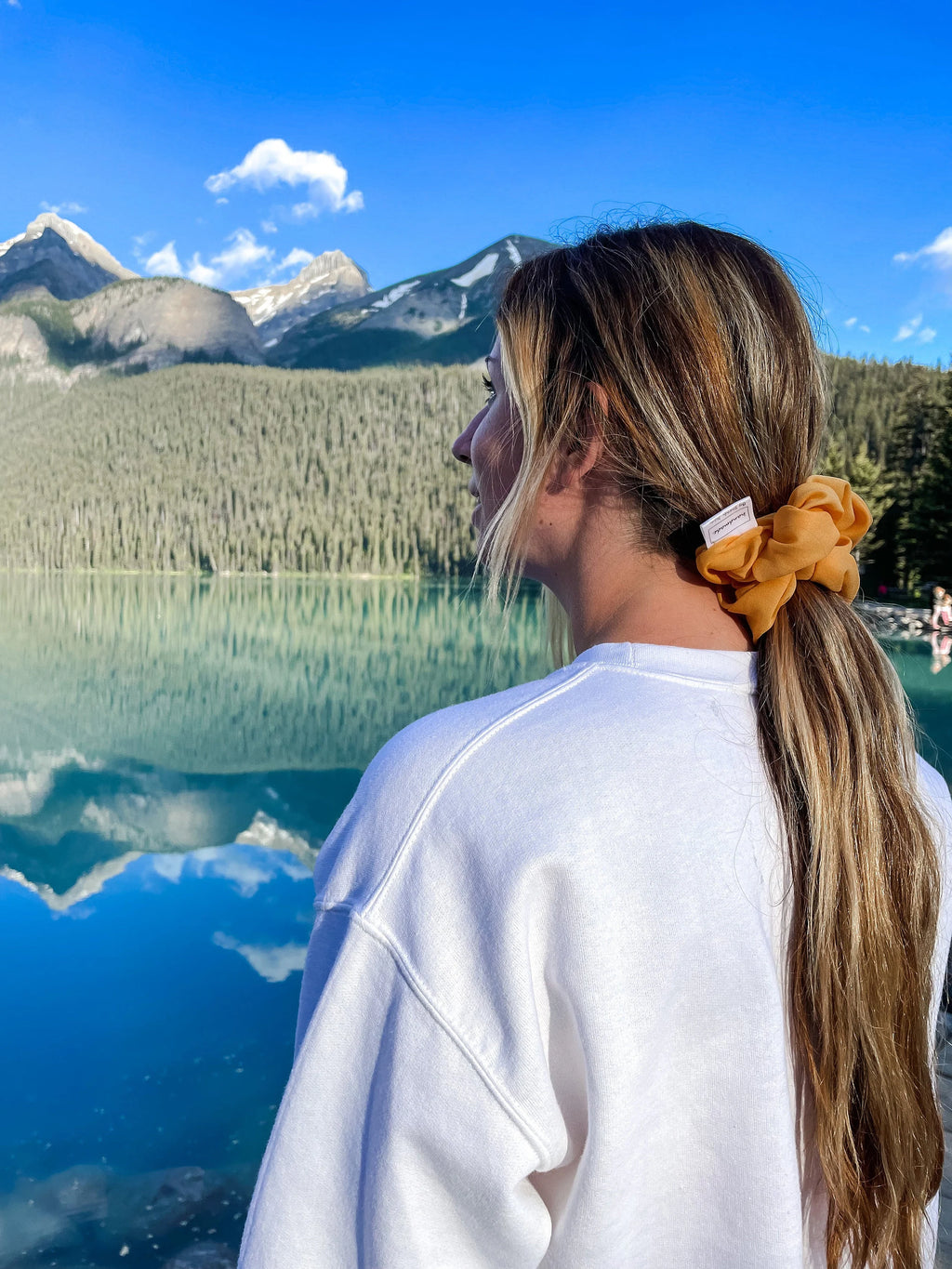 Sunflower Yellow Silky Hair Scrunchies