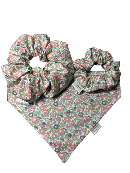 In Bloom Collection - Floral Pet Bandanas and Hair Scrunchies