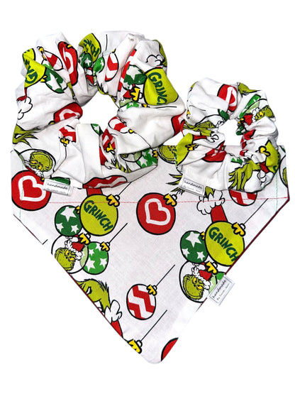 Merry Grinchmas Collection - Ornaments Bandanas and Hair Scrunchies