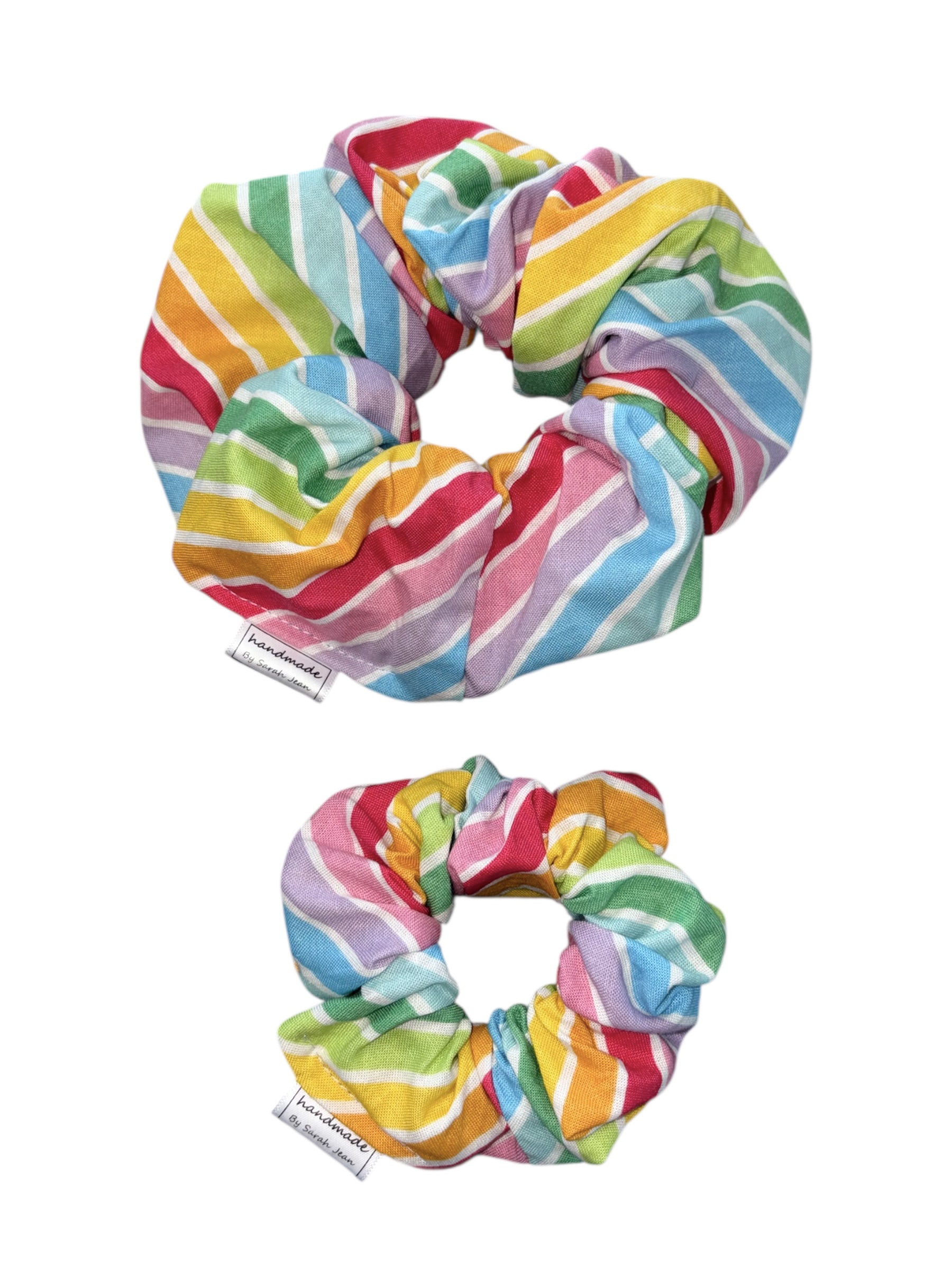 Rainbow Joy Collection - Candy Stripe Bandana and Hair Scrunchie