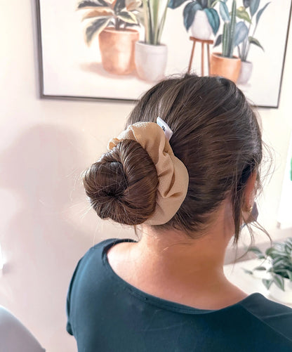 Beach Daze Collection - Soft Sand Tan Bubble Crepe Hair Scrunchies